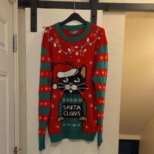 Festive Cat Christmas Sweater